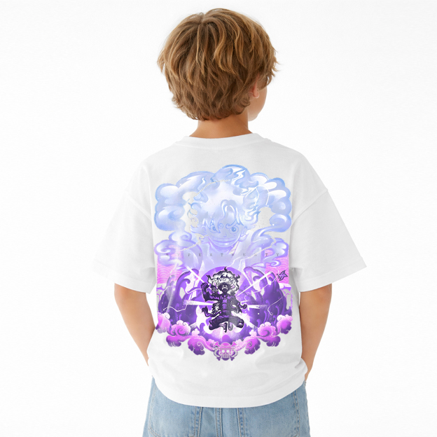 One Piece Anime Graphic T-Shirt for Kids Cartoon Print Cotton Tee