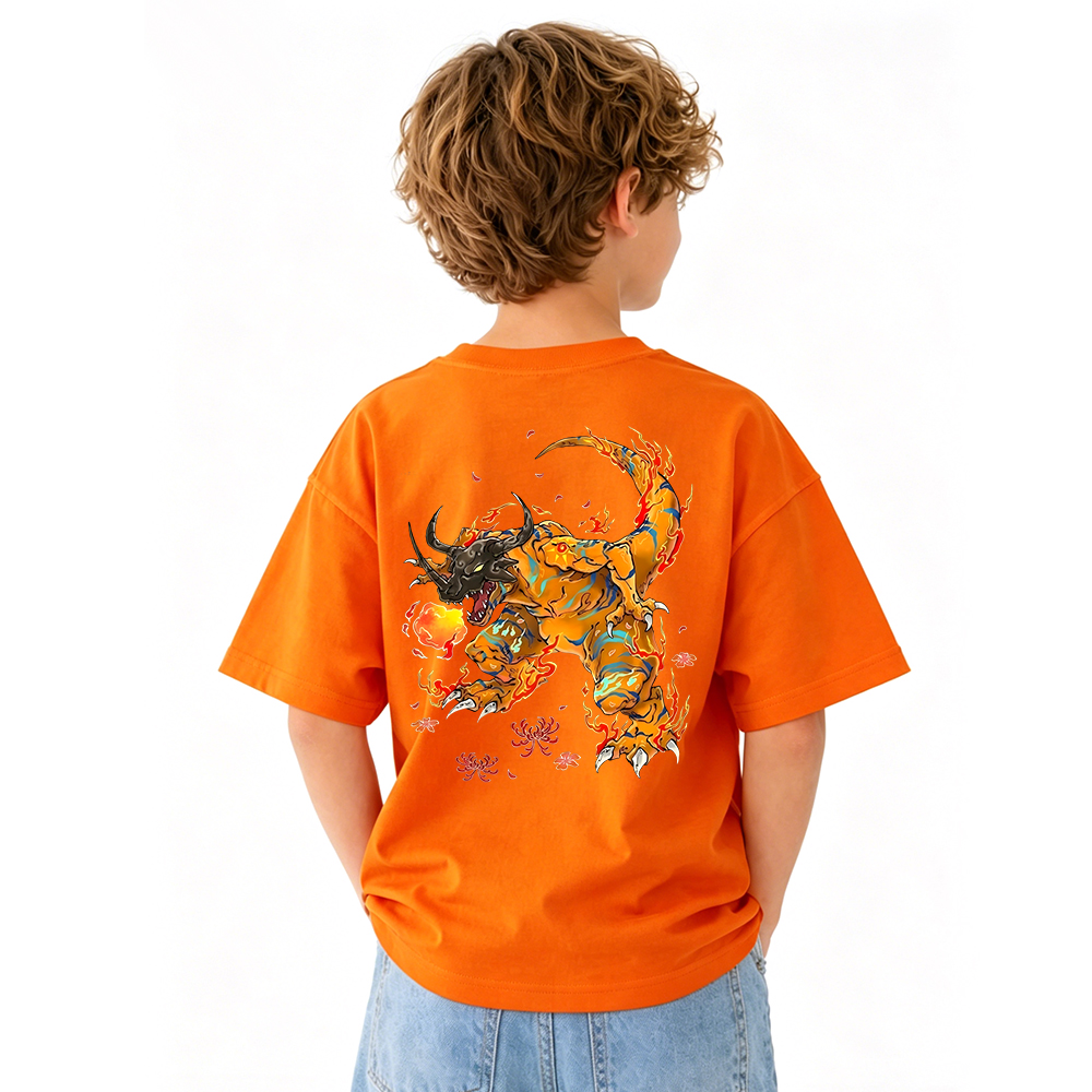 Digimon Anime Graphic T-Shirt for Kids Cartoon Print Cotton Tee