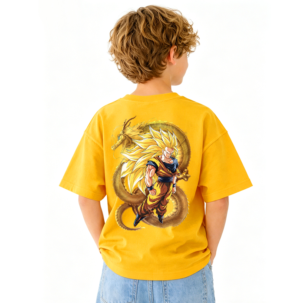 Dragon Ball Anime Graphic T-Shirt for Kids Cartoon Print Cotton Tee