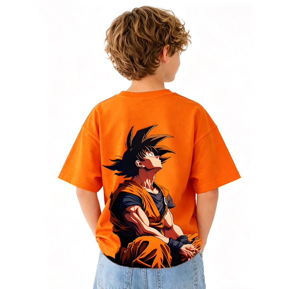 Dragon Ball Anime Graphic T-Shirt for Kids Cartoon Print Cotton Tee