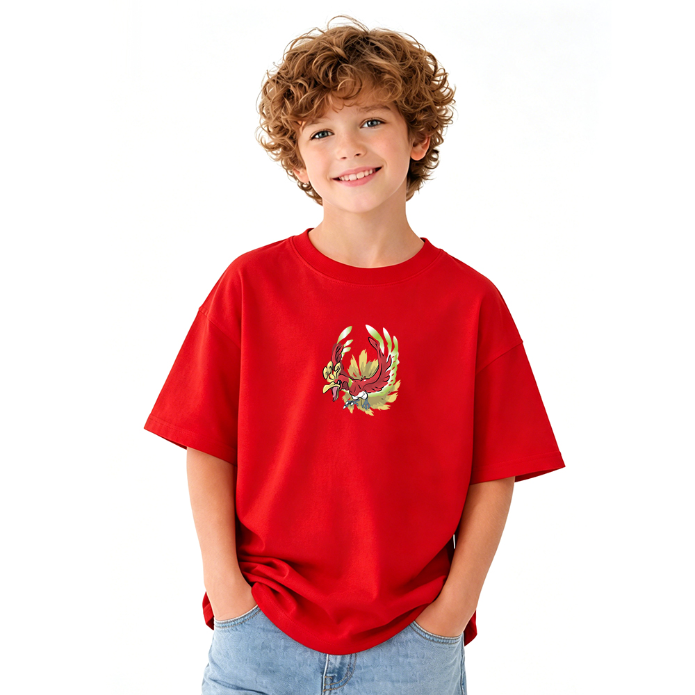 Pokémon Anime Graphic T-Shirt for Kids Cartoon Print Cotton Tee