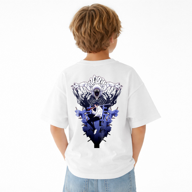 Jujutsu Kaisen Anime Graphic T-Shirt for Kids Cartoon Print Cotton Tee