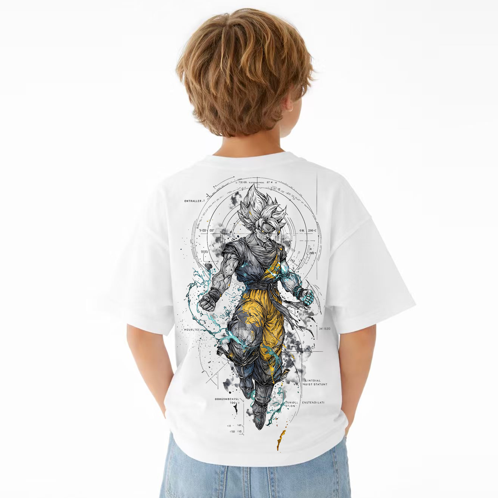 Dragon Ball Anime Graphic T-Shirt for Kids Cartoon Print Cotton Tee