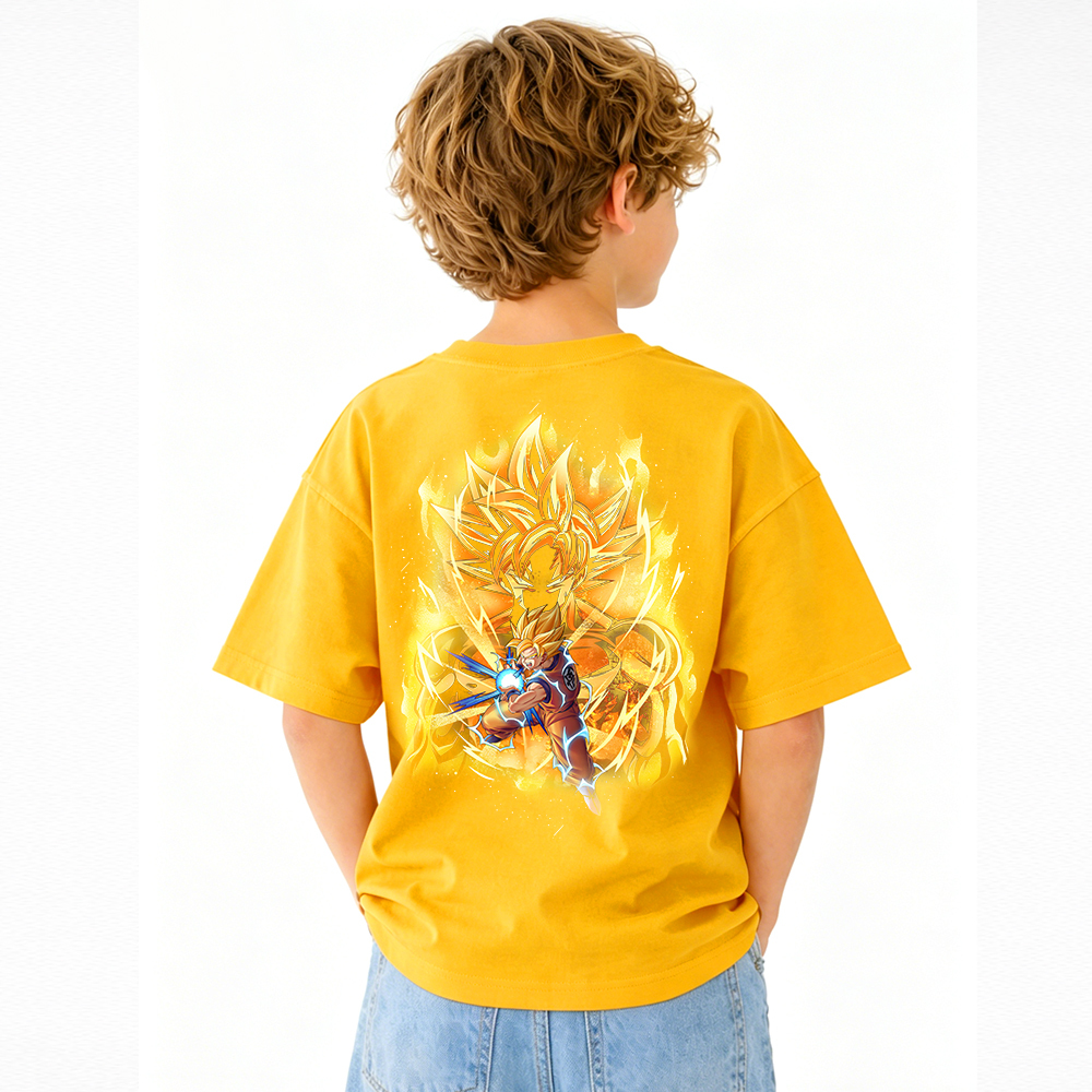 Dragon Ball Anime Graphic T-Shirt for Kids Cartoon Print Cotton Tee