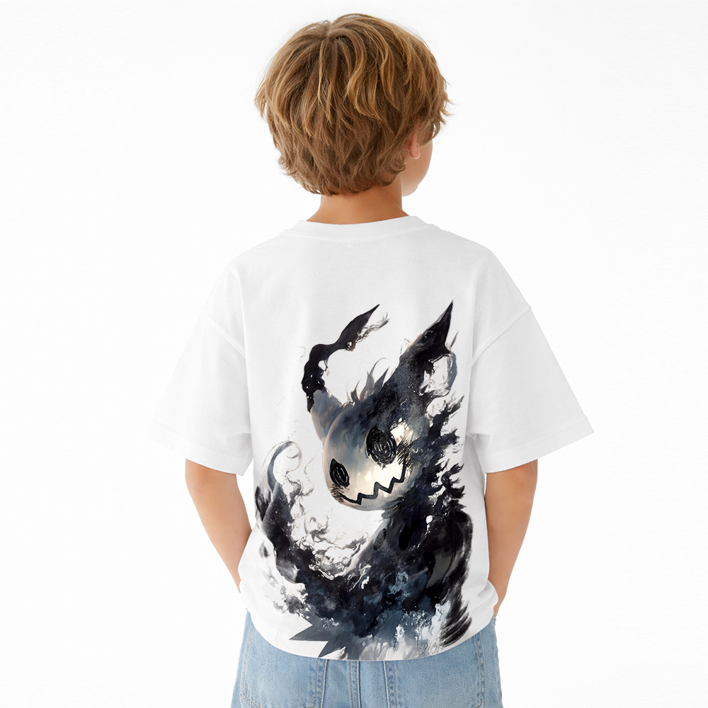 Pokémon Anime Graphic T-Shirt for Kids Cartoon Print Cotton Tee