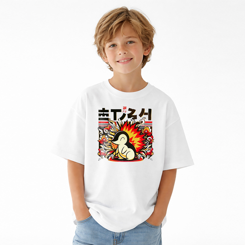 Pokémon Anime Graphic T-Shirt for Kids Cartoon Print Cotton Tee