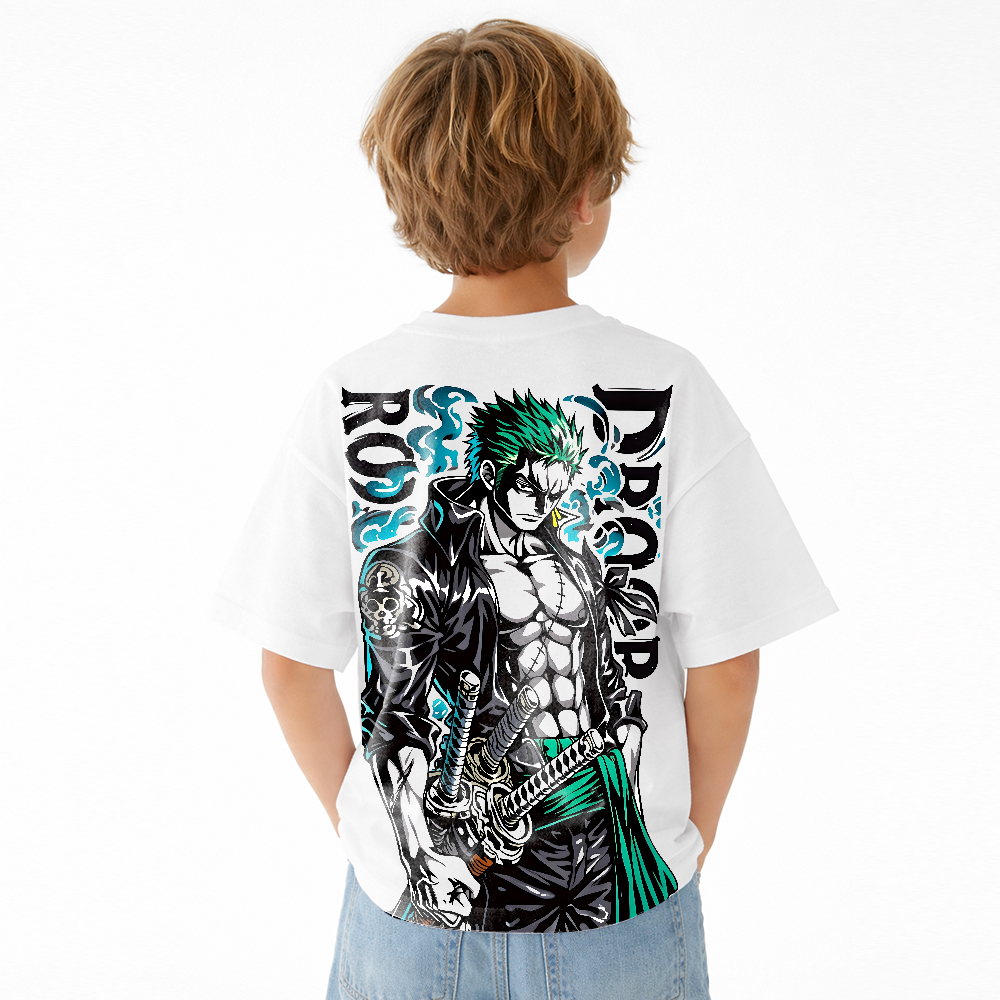 One Piece Anime Graphic T-Shirt for Kids Cartoon Print Cotton Tee