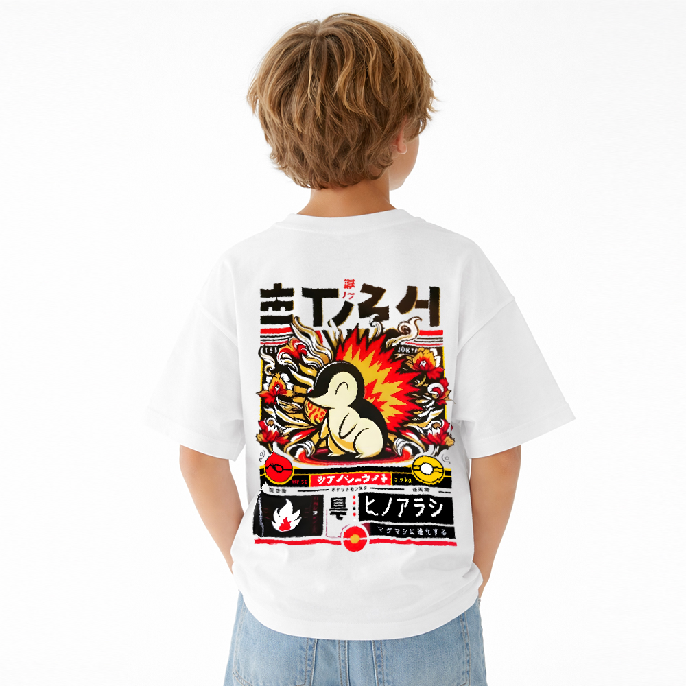 Pokémon Anime Graphic T-Shirt for Kids Cartoon Print Cotton Tee