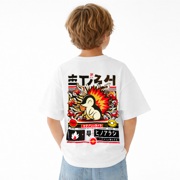 Pokémon Anime Graphic T-Shirt for Kids Cartoon Print Cotton Tee
