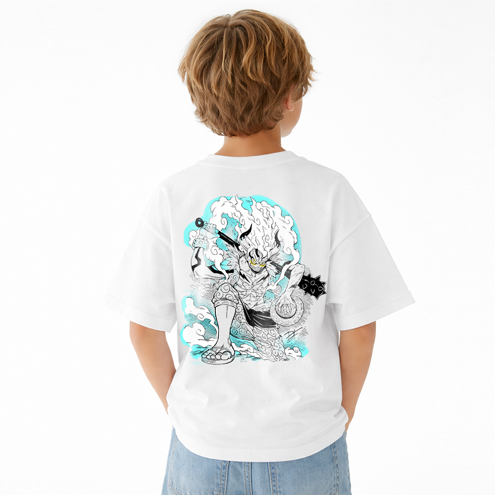 One Piece Anime Graphic T-Shirt for Kids Cartoon Print Cotton Tee