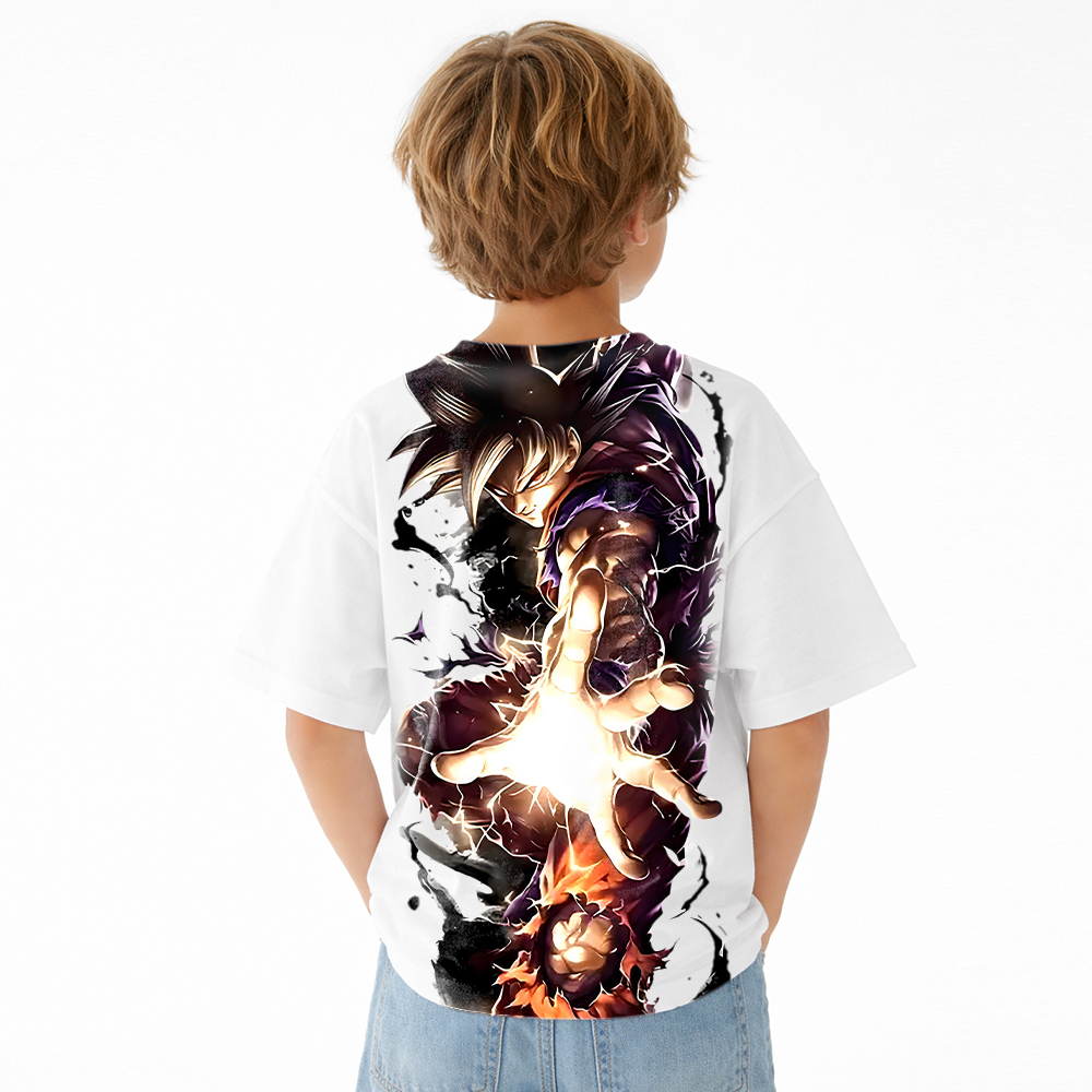 Dragon Ball Anime Graphic T-Shirt for Kids Cartoon Print Cotton Tee