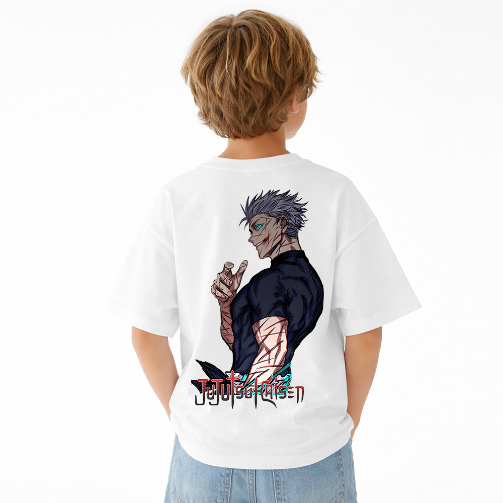Jujutsu Kaisen Anime Graphic T-Shirt for Kids Cartoon Print Cotton Tee