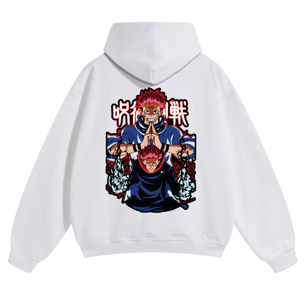 Oversized Unisex Jujutsu Kaisen Anime Print Hoodie