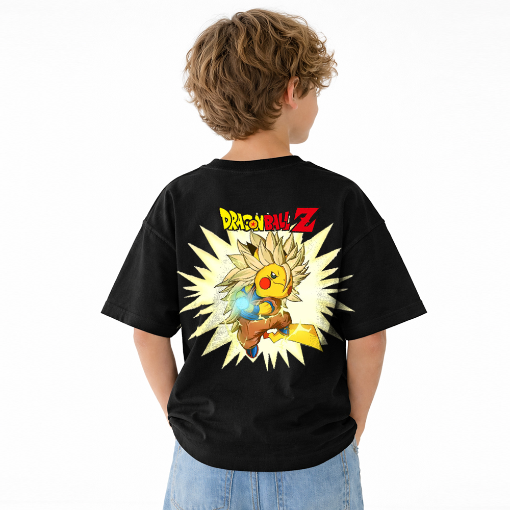 Dragon Ball Anime Graphic T-Shirt for Kids Cartoon Print Cotton Tee