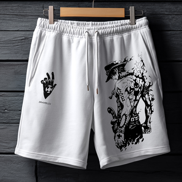 Stylish Graphic Print Shorts For Men-comicclothing