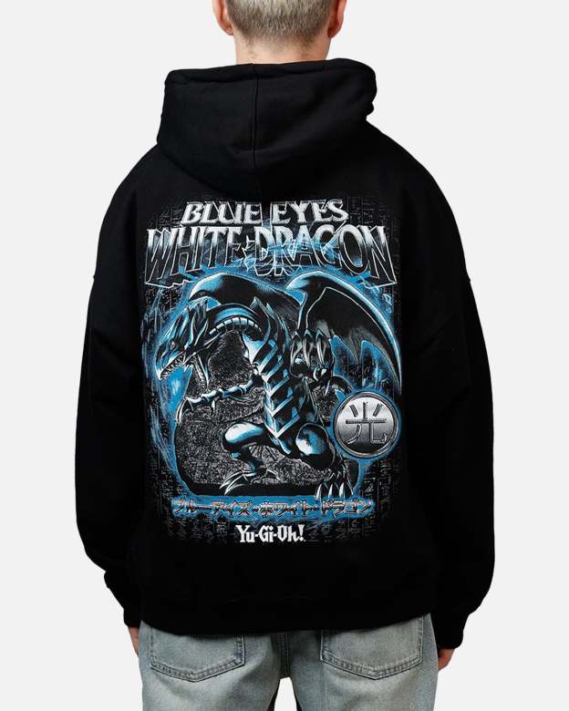 Yu-Gi-Oh! Blue Eyes White Dragon Premium Hoodie Black