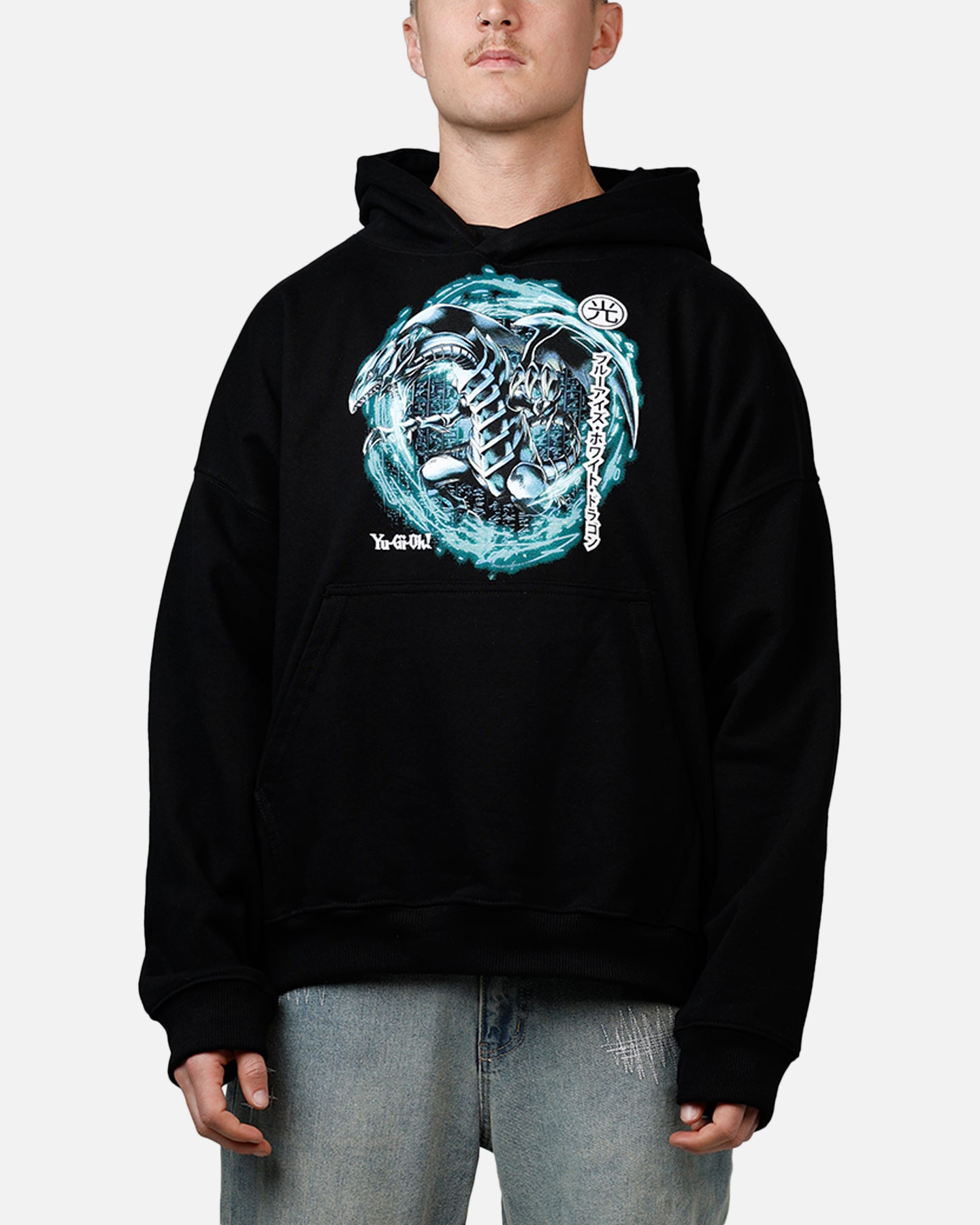 Yu-Gi-Oh! Blue Eyes White Dragon Premium Hoodie Black