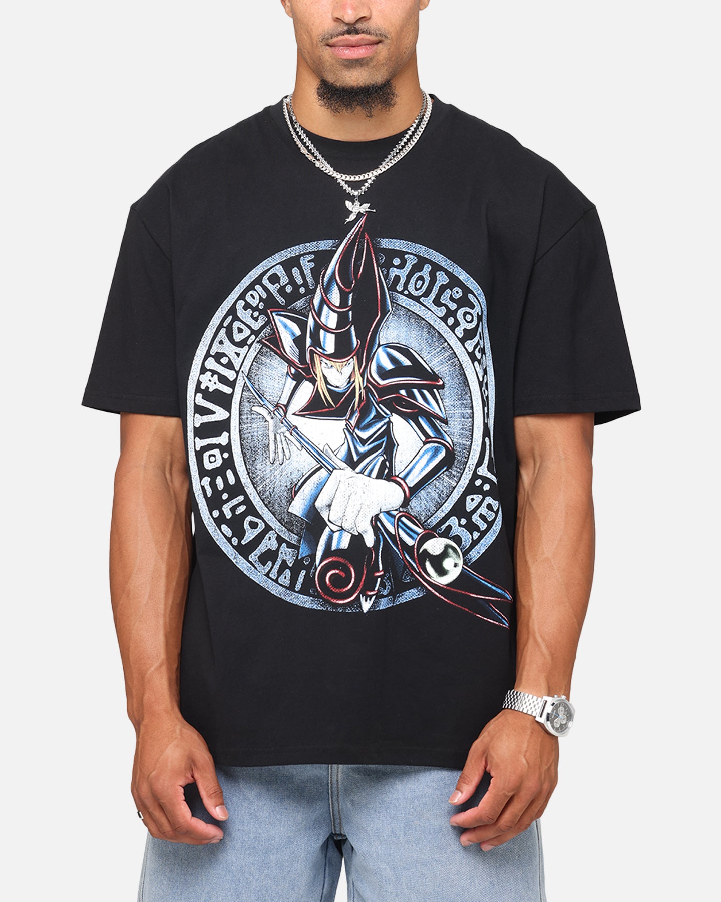 Yu-Gi-Oh! Dark Magician Card Heavyweight T-Shirt Black