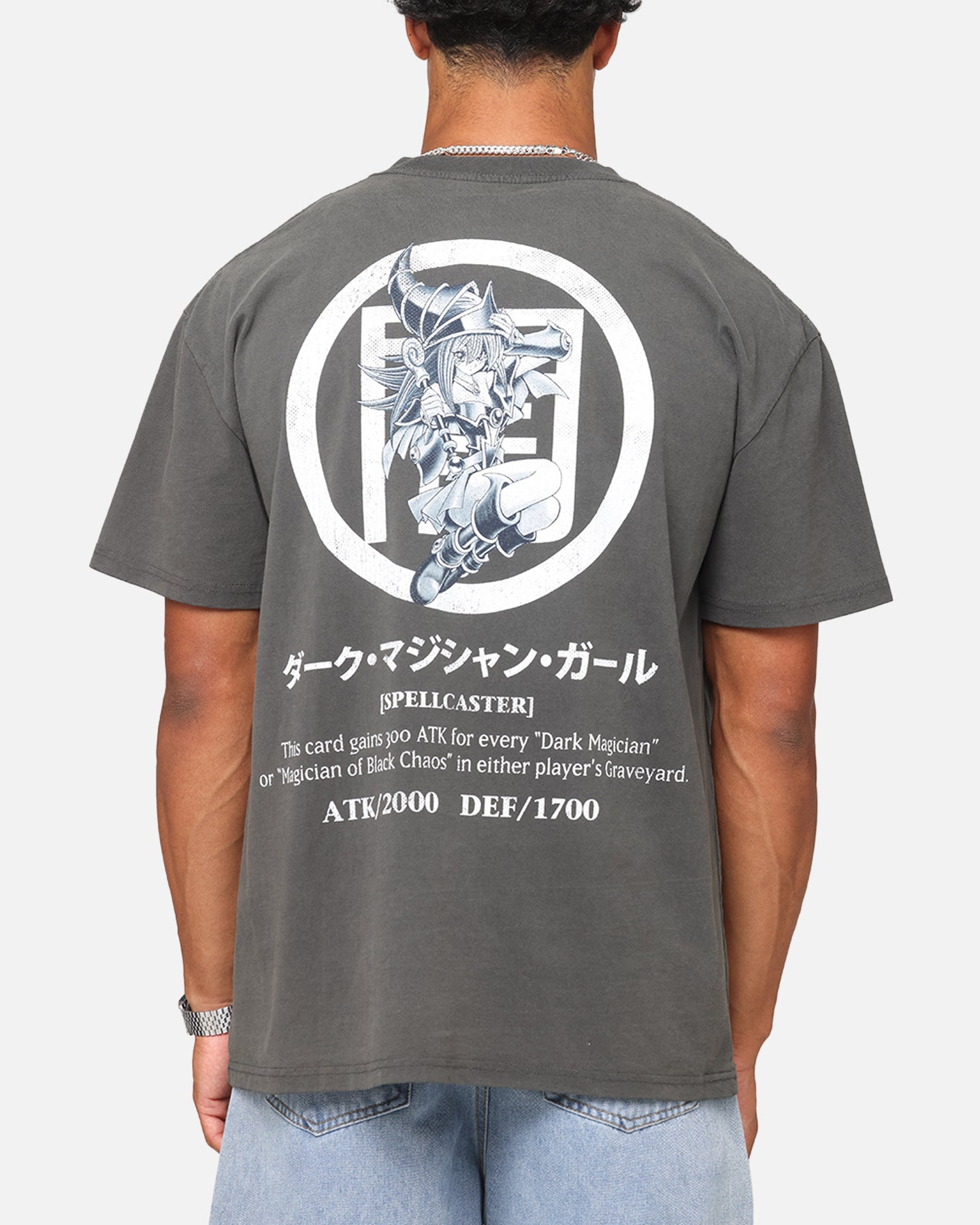 Yu-Gi-Oh! Dark Magician Girl Card Heavyweight T-Shirt Black Wash