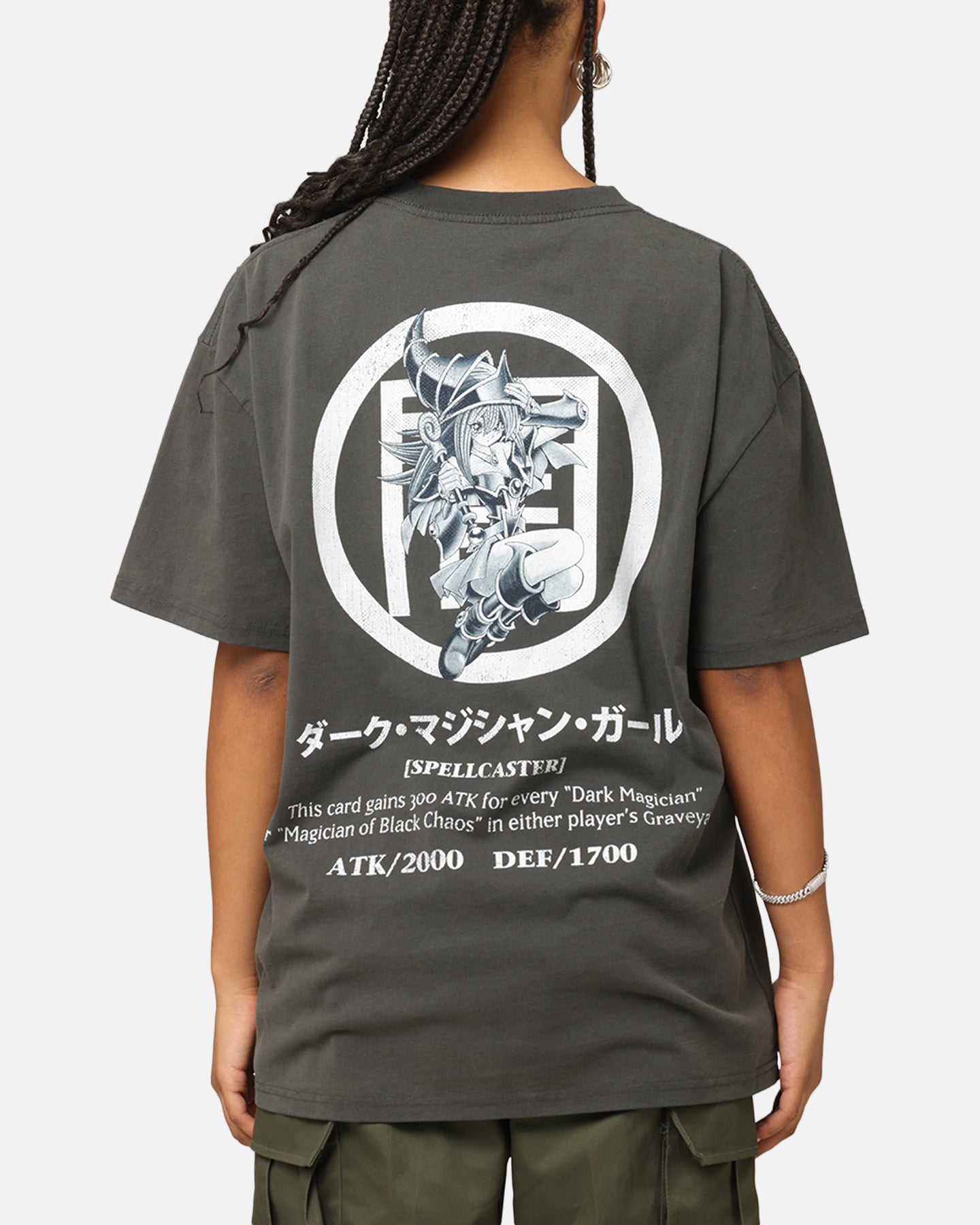 Yu-Gi-Oh! Dark Magician Girl Card Heavyweight T-Shirt Black Wash