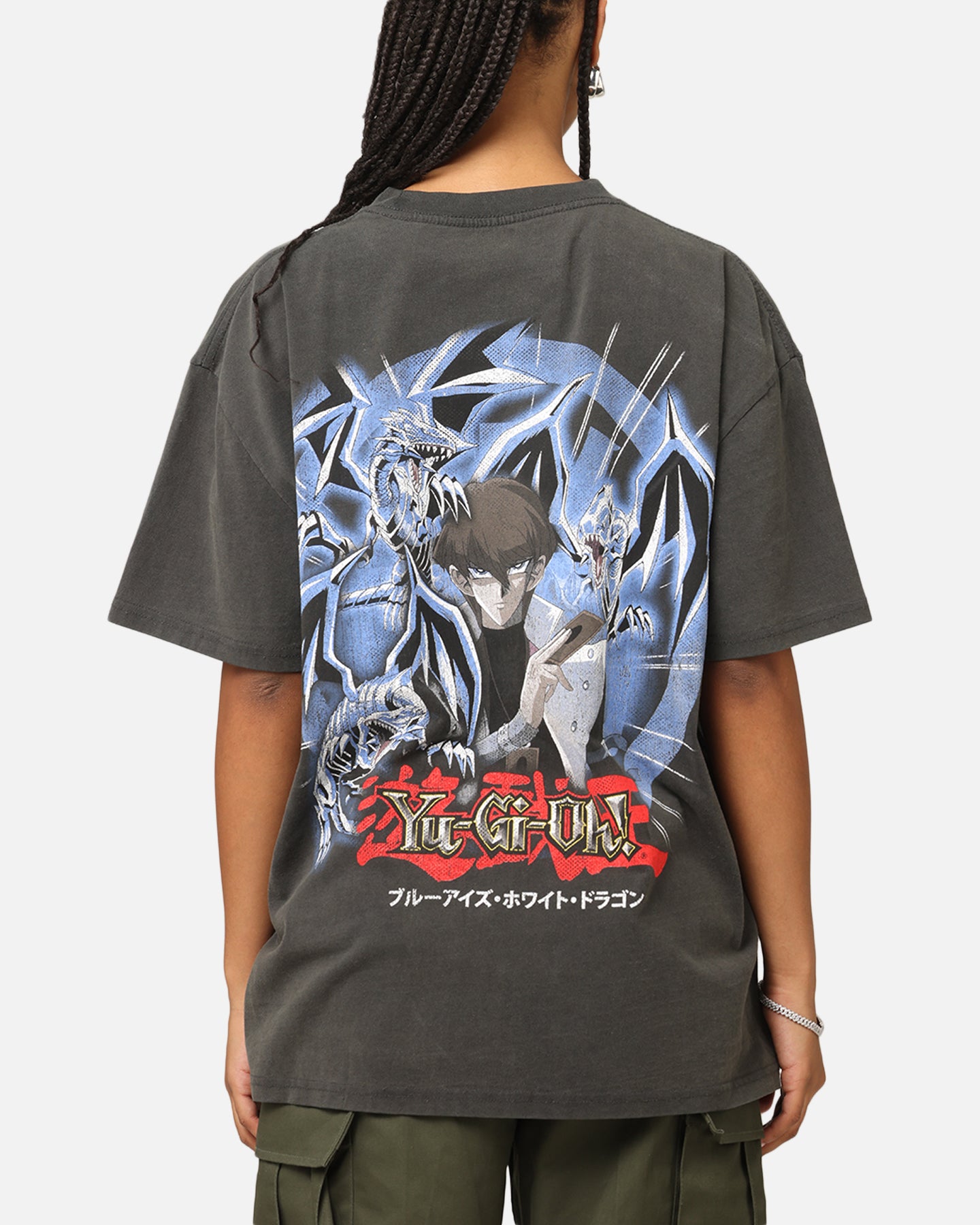 Yu-Gi-Oh! Kaiba Blue Eyes Heavyweight T-Shirt Black Wash