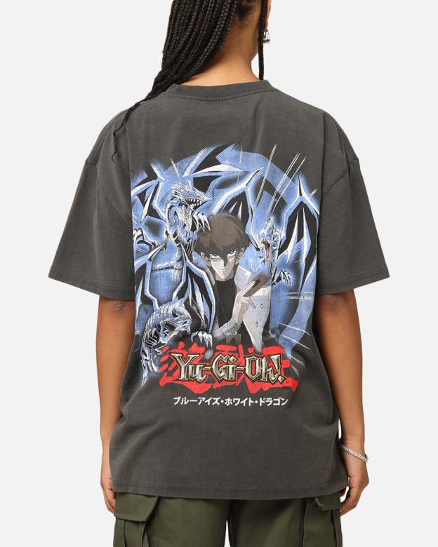 Yu-Gi-Oh! Kaiba Blue Eyes Heavyweight T-Shirt Black Wash