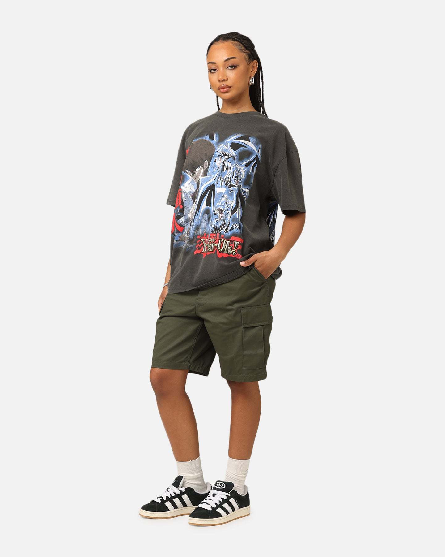 Yu-Gi-Oh! Kaiba Blue Eyes Heavyweight T-Shirt Black Wash