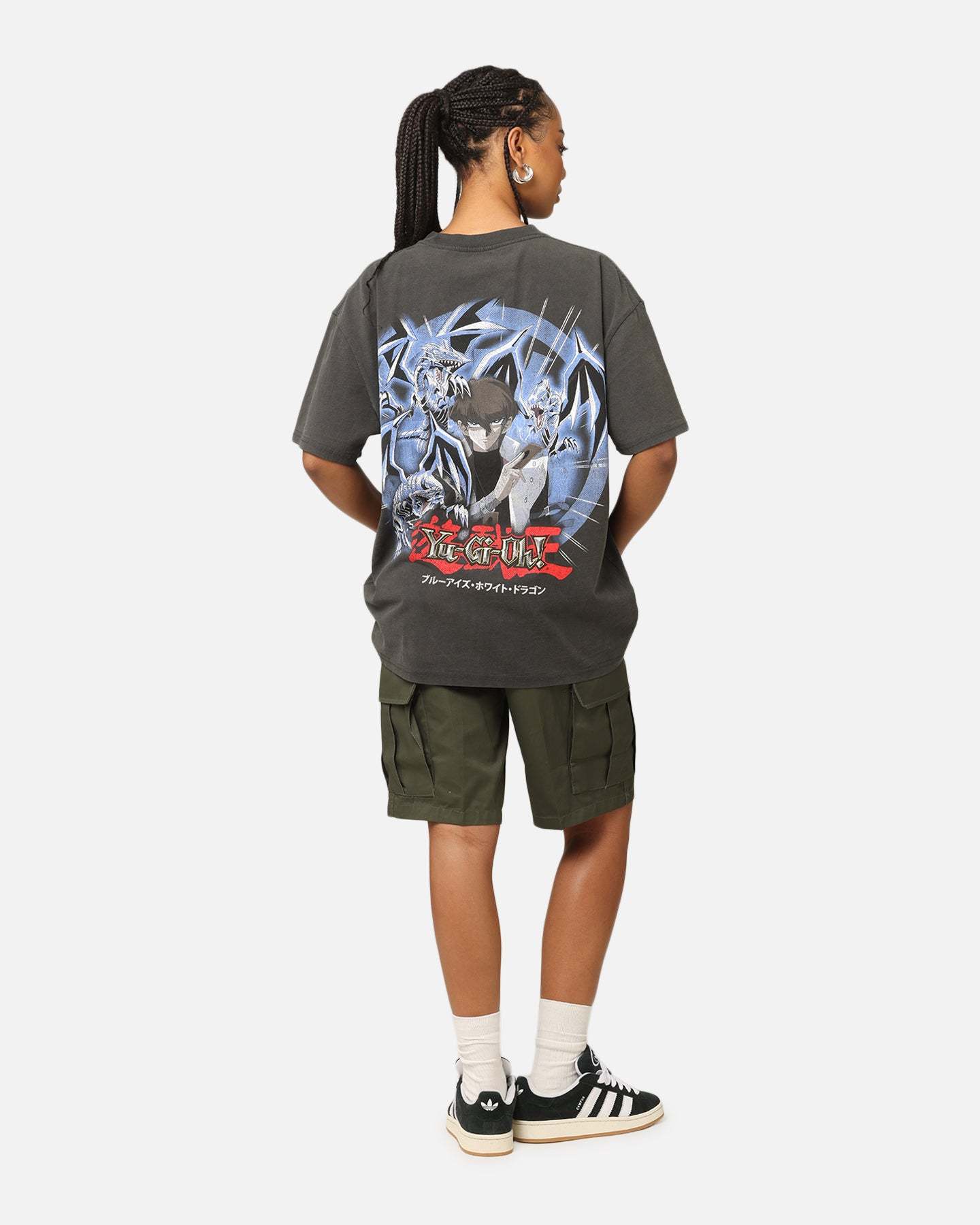 Yu-Gi-Oh! Kaiba Blue Eyes Heavyweight T-Shirt Black Wash