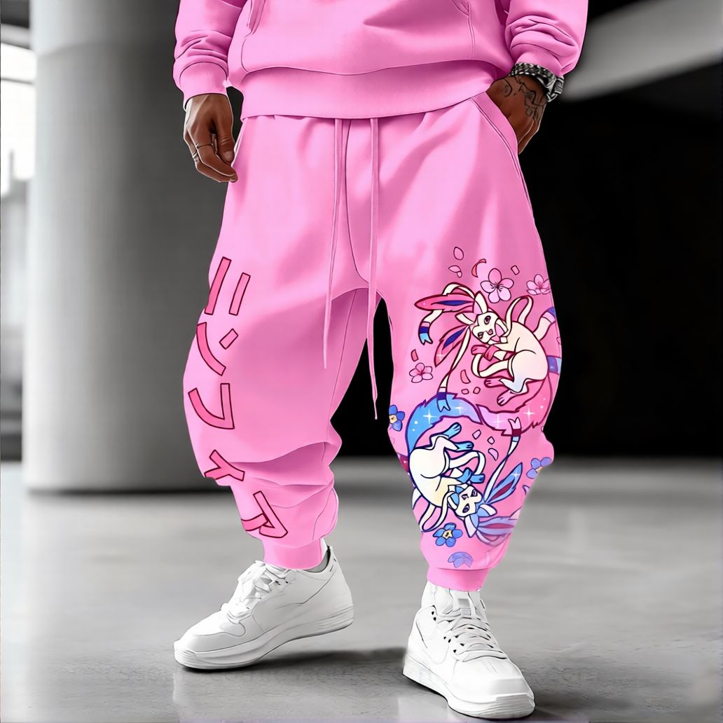 Pokémon Unisex Anime Eevee Pants-Anime x kingdom