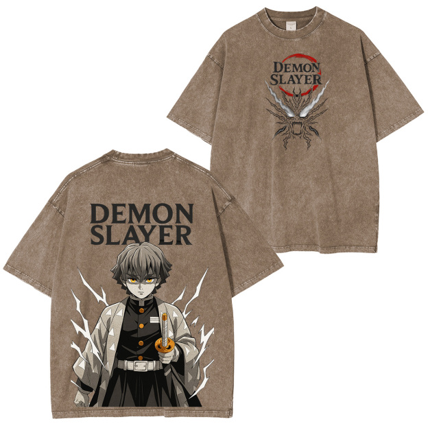 Zenitsu Demon Slayer Unisex Washed T-Shirt-comicclothing