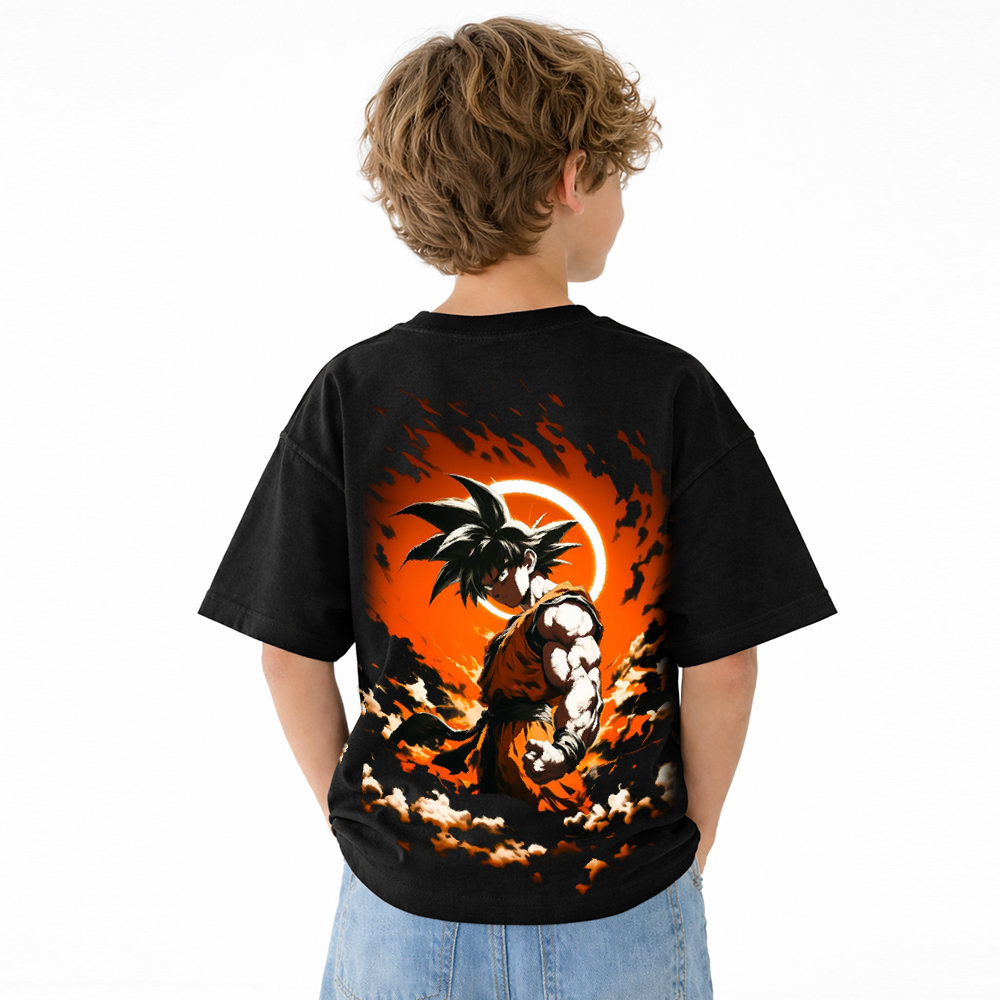 Dragon Ball Anime Graphic T-Shirt for Kids Cartoon Print Cotton Tee