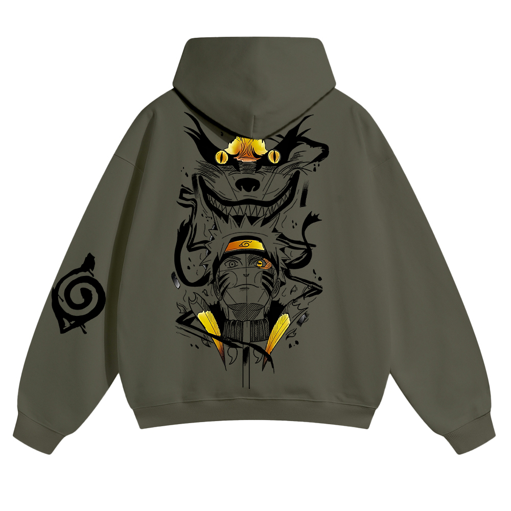 Oversized Unisex Anime Print Hoodie-comicclothing