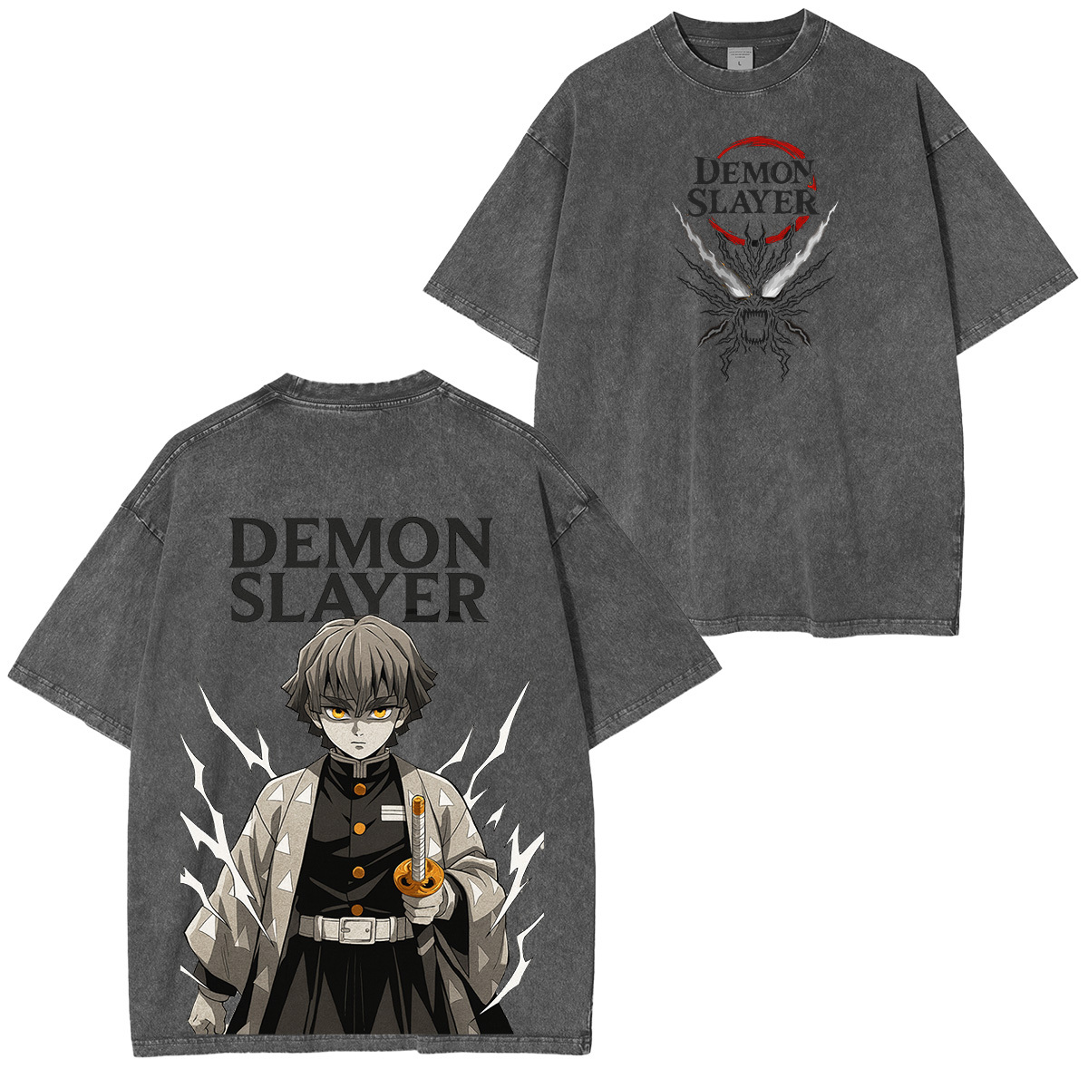 Zenitsu Demon Slayer Unisex Washed T-Shirt-comicclothing