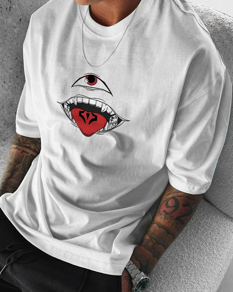 Oversized Anime Villain Personalized Printed T-Shirt