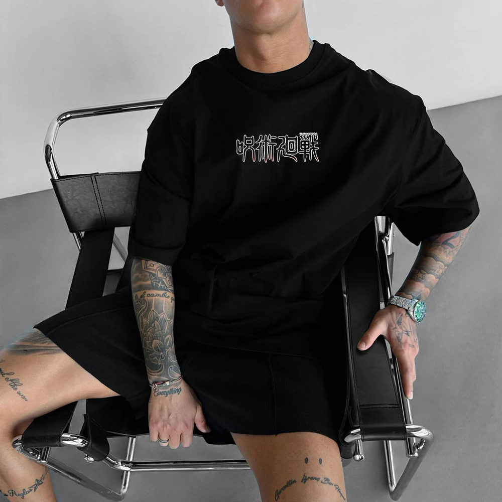 Unisex Oversized  Anime Print T-Shirt