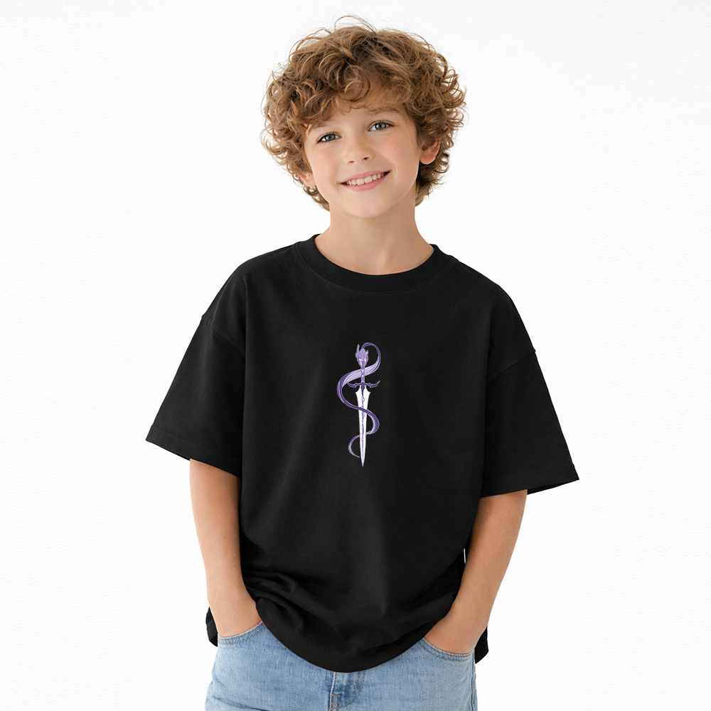 Solo Leveling Anime Graphic T-Shirt for Kids Cartoon Print Cotton Tee