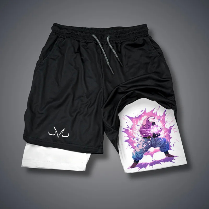 Dragon Ball Men's Anime Print Drawstring Double-Layer Shorts