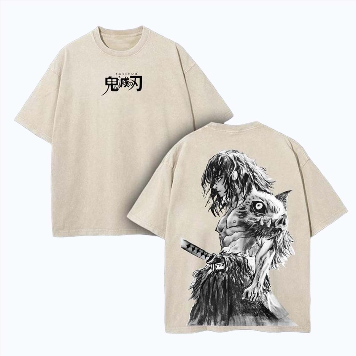 Demon Slayer Hashibira Inosuke Anime T-Shirt-comicclothing