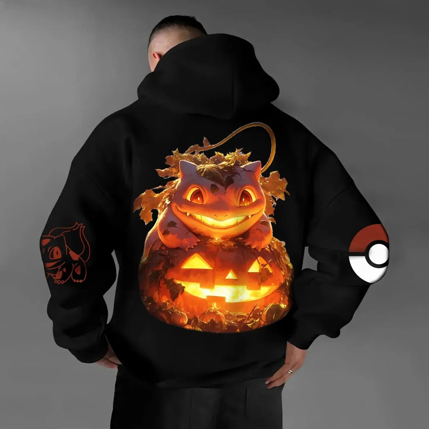 Pokémon Unisex Anime Halloween Bulbasaur Hoodie