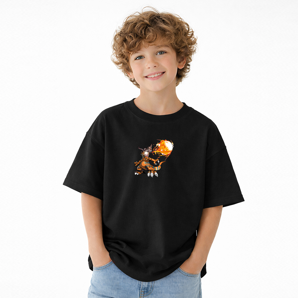 Digimon Anime Graphic T-Shirt for Kids Cartoon Print Cotton Tee