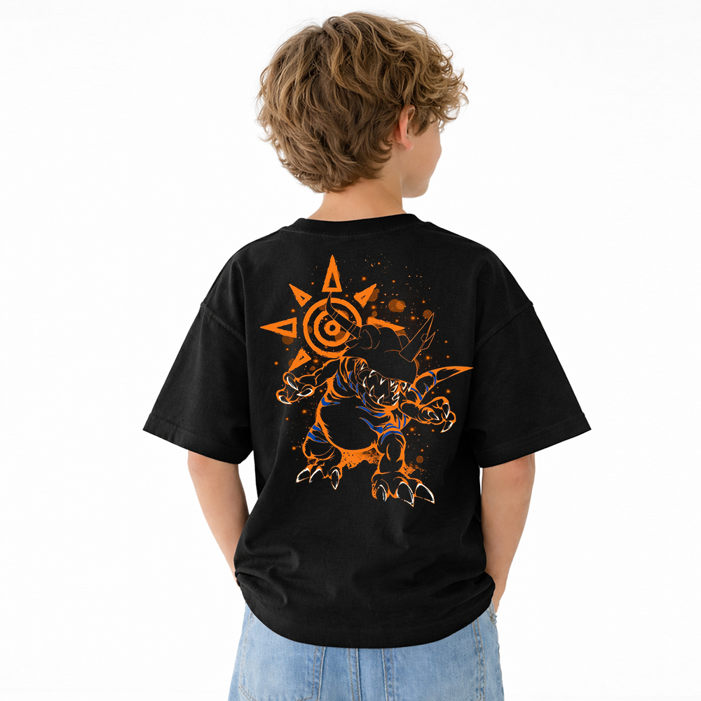 Digimon Anime Graphic T-Shirt for Kids Cartoon Print Cotton Tee