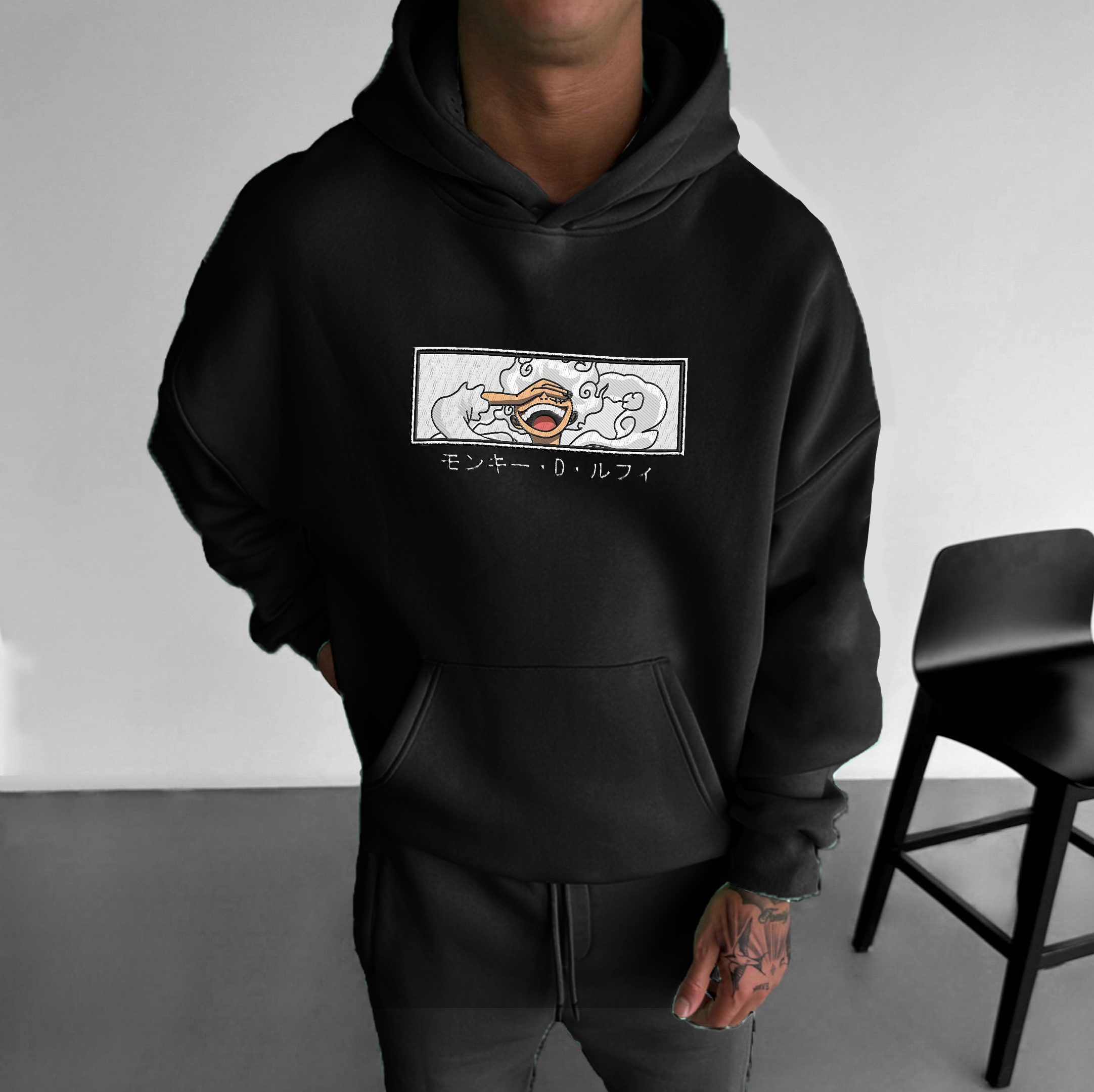 Vintage Washed Hoodie-Anime x kingdom