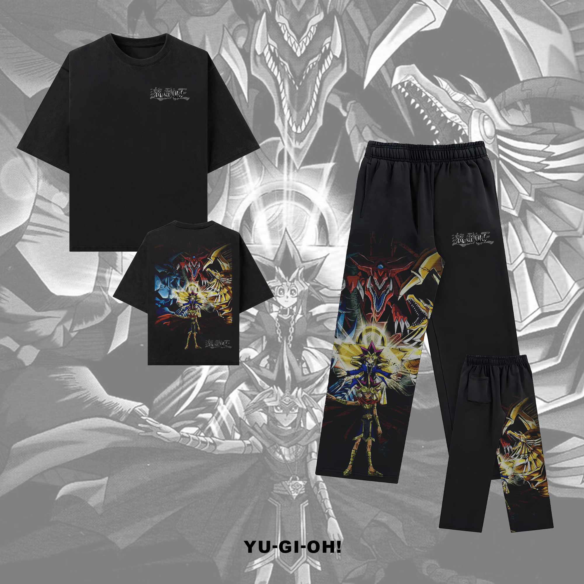 Unisex "Yu-Gi-Oh!" Game Anime Graphic Print T-Shirt Set-comicclothing