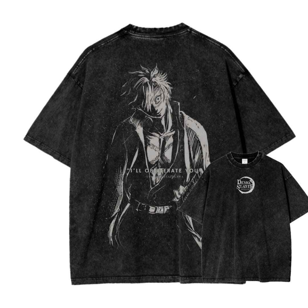 Vintage Washed Tee丨Demon Slayer-comicclothing