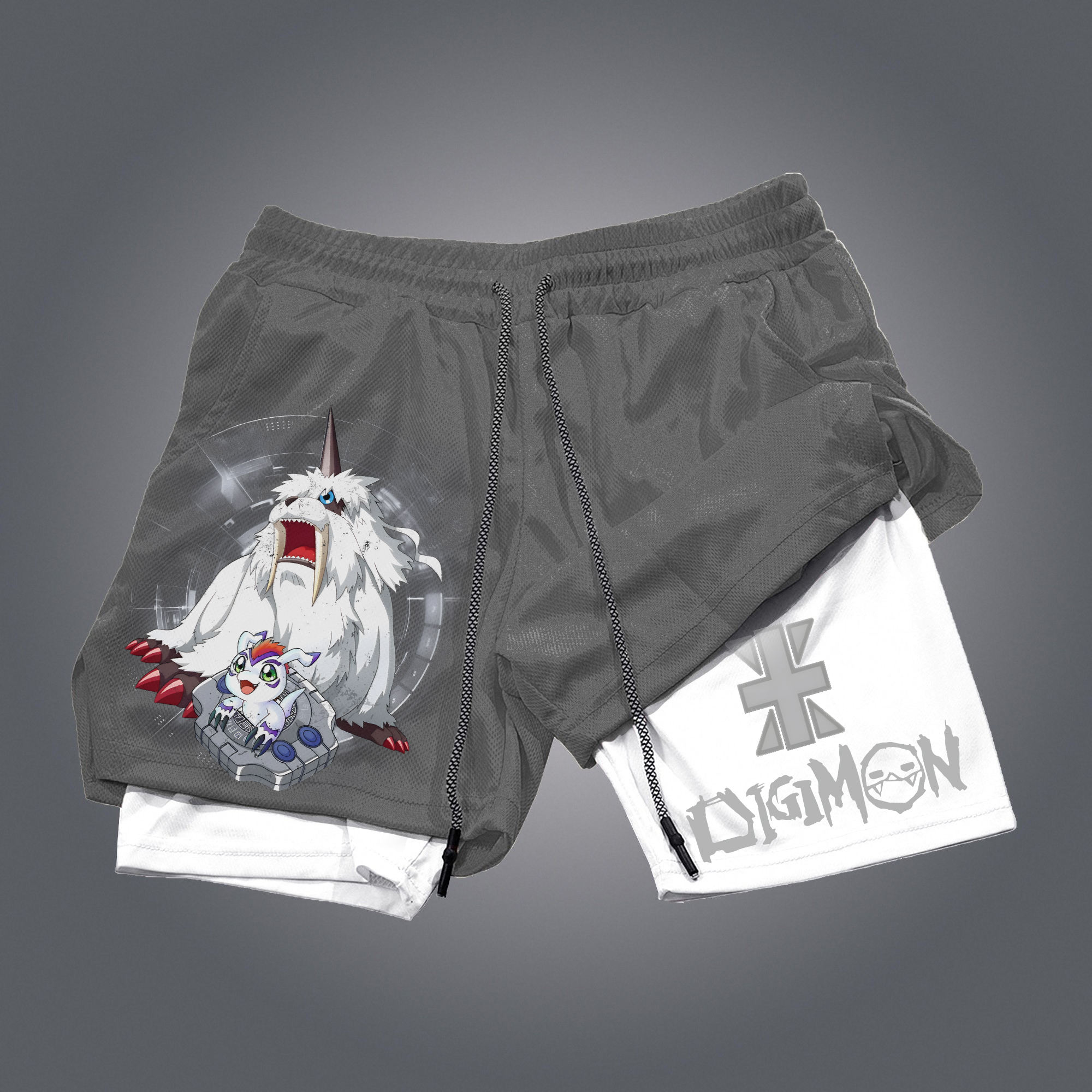 Unisex "Digimon" Anime Style Retro Shorts-comicclothing