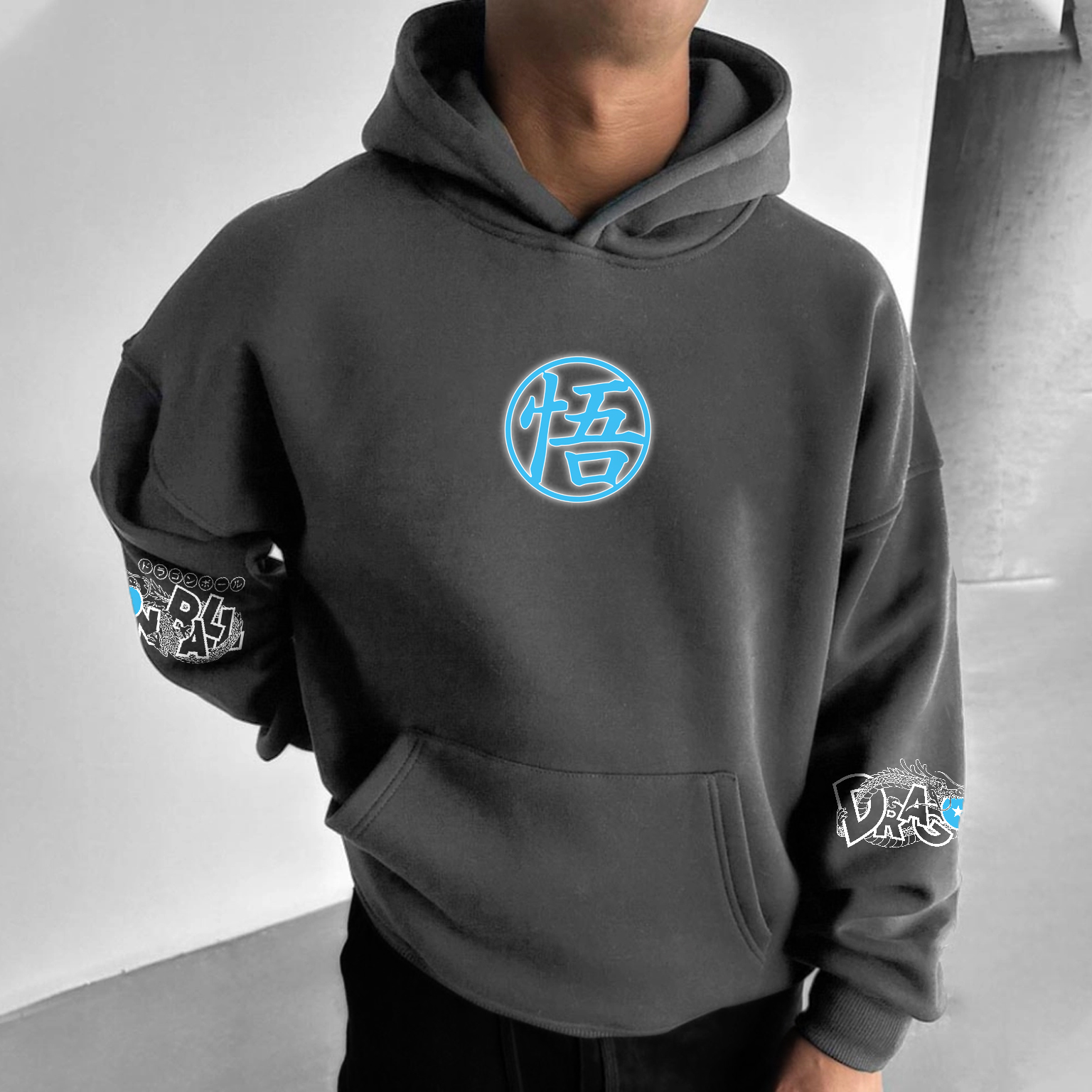 Unisex Anime Print Casual Oversized Hoodie