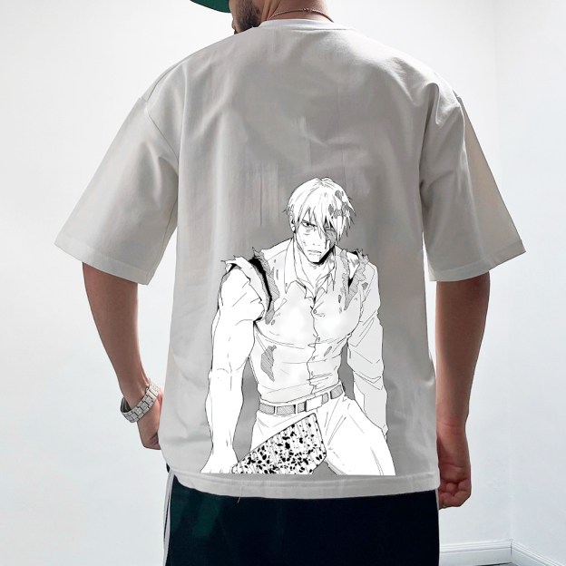 Unisex Oversized Anime Print T-Shirt-comicclothing