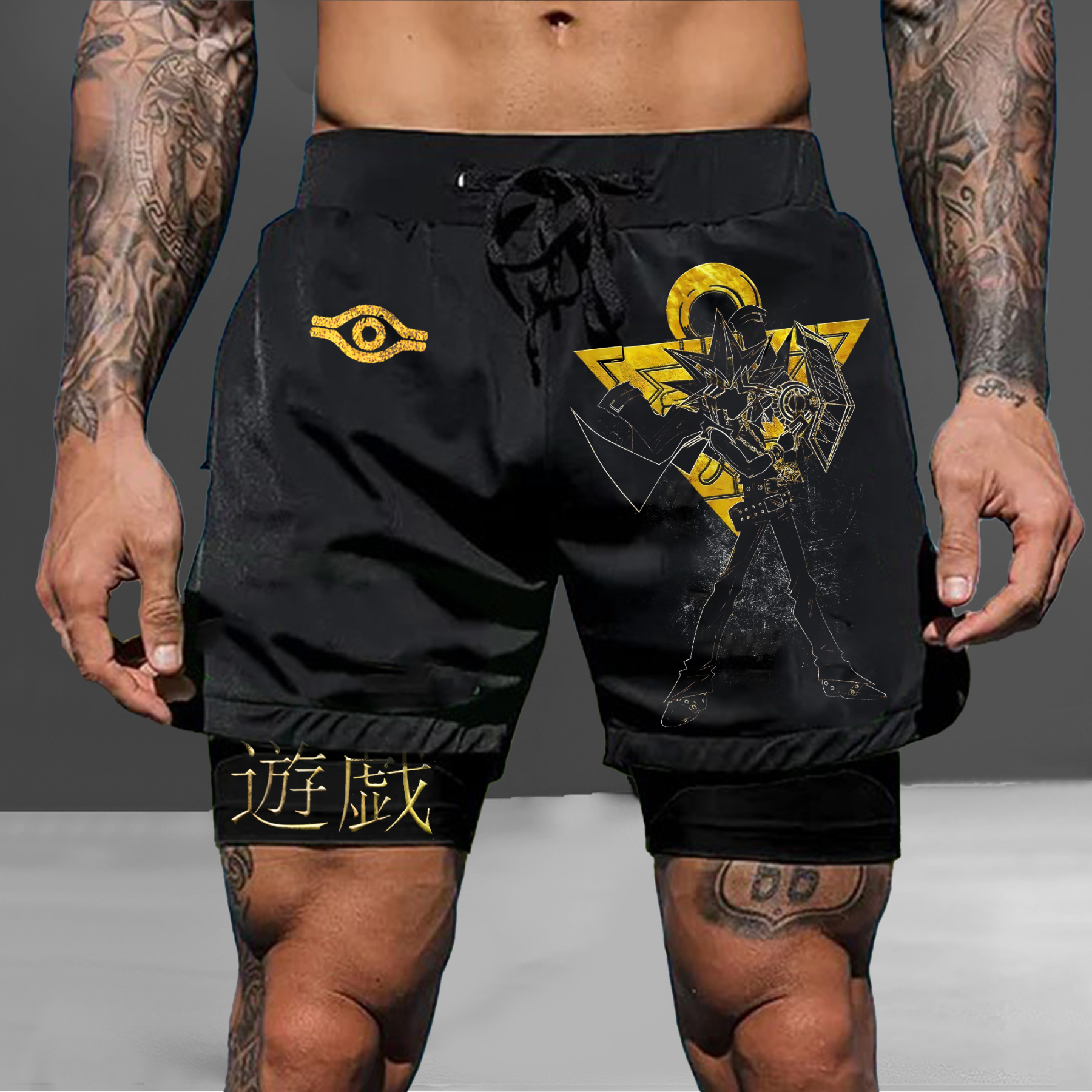 Unisex "Yu-Gi-Oh!" Anime Style Retro Shorts-comicclothing