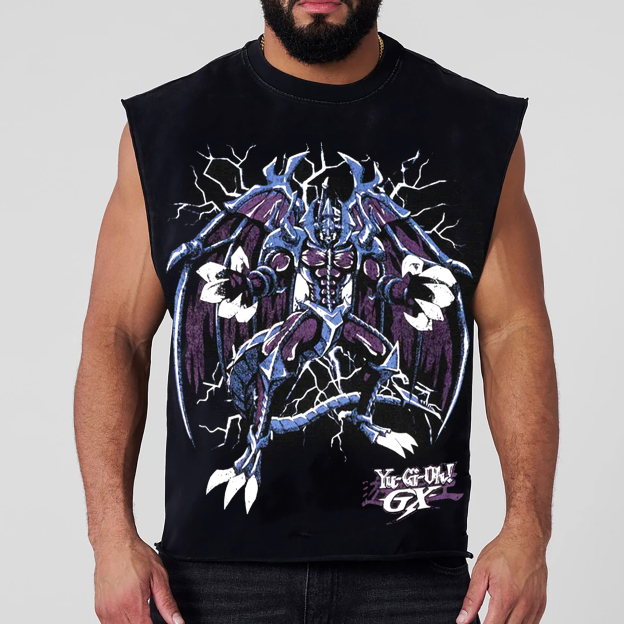 Unisex "Yu-Gi-Oh!" game and anime pattern printed vest