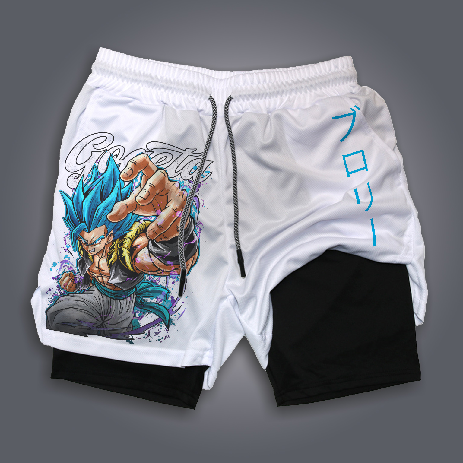 Unisex Anime Print Drawstring Dragon Ball Shorts